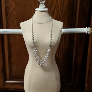 Three tier silver necklace